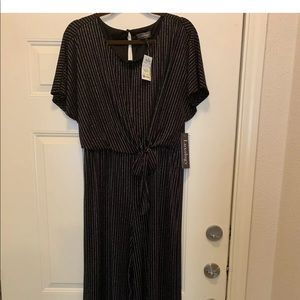 Jumpsuit, New, full length, black/silver, size L
